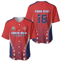Custom Costa Rica Football Baseball Jersey Los Ticos Sporty Style - Wonder Print Shop
