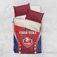 Custom Costa Rica Football Bedding Set Los Ticos Sporty Style - Wonder Print Shop