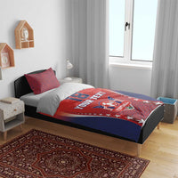 Custom Costa Rica Football Bedding Set Los Ticos Sporty Style - Wonder Print Shop