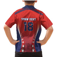 Custom Costa Rica Football Family Matching Mermaid Dress and Hawaiian Shirt Los Ticos Sporty Style - Wonder Print Shop