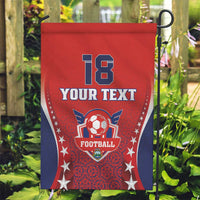 Custom Costa Rica Football Garden Flag Los Ticos Sporty Style - Wonder Print Shop