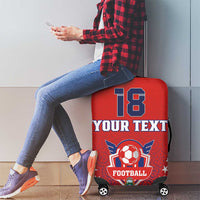 Custom Costa Rica Football Luggage Cover Los Ticos Sporty Style - Wonder Print Shop