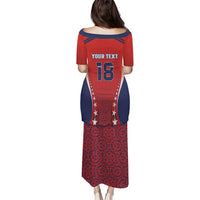 Custom Costa Rica Football Puletasi Los Ticos Sporty Style - Wonder Print Shop