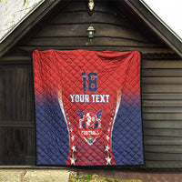 Custom Costa Rica Football Quilt Los Ticos Sporty Style - Wonder Print Shop