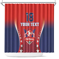 Custom Costa Rica Football Shower Curtain Los Ticos Sporty Style - Wonder Print Shop