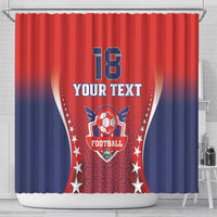 Custom Costa Rica Football Shower Curtain Los Ticos Sporty Style - Wonder Print Shop