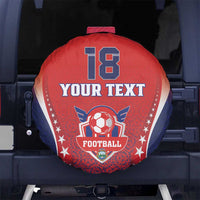 Custom Costa Rica Football Spare Tire Cover Los Ticos Sporty Style - Wonder Print Shop