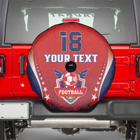 Custom Costa Rica Football Spare Tire Cover Los Ticos Sporty Style - Wonder Print Shop