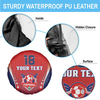 Custom Costa Rica Football Spare Tire Cover Los Ticos Sporty Style - Wonder Print Shop