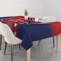 Custom Costa Rica Football Tablecloth Los Ticos Sporty Style - Wonder Print Shop