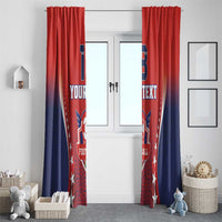 Custom Costa Rica Football Window Curtain Los Ticos Sporty Style - Wonder Print Shop