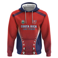 Custom Costa Rica Football Zip Hoodie Los Ticos Sporty Style - Wonder Print Shop