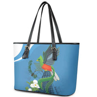Guatemala Independence Day Leather Tote Bag Guatemalan Quetzal Libre Crezca Fecundo - Wonder Print Shop