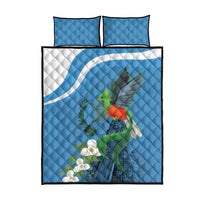Guatemala Independence Day Quilt Bed Set Guatemalan Quetzal Libre Crezca Fecundo - Wonder Print Shop