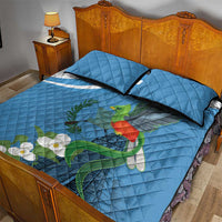 Guatemala Independence Day Quilt Bed Set Guatemalan Quetzal Libre Crezca Fecundo - Wonder Print Shop