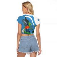 Guatemala Independence Day Raglan Cropped T Shirt Guatemalan Quetzal Libre Crezca Fecundo - Wonder Print Shop