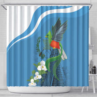 Guatemala Independence Day Shower Curtain Guatemalan Quetzal Libre Crezca Fecundo - Wonder Print Shop