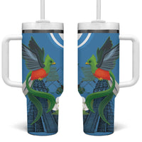 Guatemala Independence Day Tumbler With Handle Guatemalan Quetzal Libre Crezca Fecundo - Wonder Print Shop