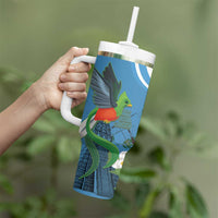 Guatemala Independence Day Tumbler With Handle Guatemalan Quetzal Libre Crezca Fecundo - Wonder Print Shop