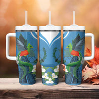 Guatemala Independence Day Tumbler With Handle Guatemalan Quetzal Libre Crezca Fecundo - Wonder Print Shop