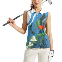 Guatemala Independence Day Women Sleeveless Polo Shirt Guatemalan Quetzal Libre Crezca Fecundo - Wonder Print Shop