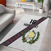 Custom Guatemala Football Area Rug Los Chapines White Version - Wonder Print Shop