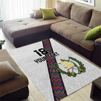 Custom Guatemala Football Area Rug Los Chapines White Version - Wonder Print Shop