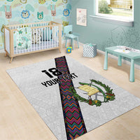 Custom Guatemala Football Area Rug Los Chapines White Version - Wonder Print Shop