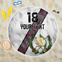 Custom Guatemala Football Beach Blanket Los Chapines White Version - Wonder Print Shop