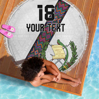 Custom Guatemala Football Beach Blanket Los Chapines White Version - Wonder Print Shop