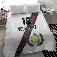 Custom Guatemala Football Bedding Set Los Chapines White Version - Wonder Print Shop