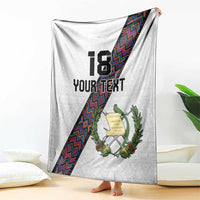 Custom Guatemala Football Blanket Los Chapines White Version - Wonder Print Shop