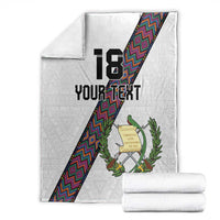 Custom Guatemala Football Blanket Los Chapines White Version - Wonder Print Shop