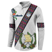 Custom Guatemala Football Button Sweatshirt Los Chapines White Version - Wonder Print Shop