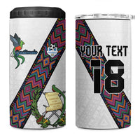 Custom Guatemala Football 4 in 1 Can Cooler Tumbler Los Chapines White Version - Wonder Print Shop