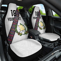 Custom Guatemala Football Car Seat Cover Los Chapines White Version - Wonder Print Shop