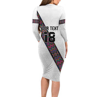 Custom Guatemala Football Family Matching Long Sleeve Bodycon Dress and Hawaiian Shirt Los Chapines White Version - Wonder Print Shop