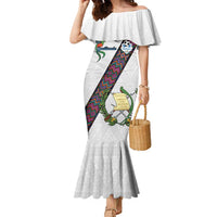 Custom Guatemala Football Family Matching Mermaid Dress and Hawaiian Shirt Los Chapines White Version - Wonder Print Shop