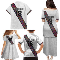 Custom Guatemala Football Family Matching Puletasi and Hawaiian Shirt Los Chapines White Version - Wonder Print Shop