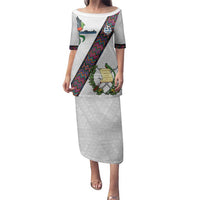 Custom Guatemala Football Family Matching Puletasi and Hawaiian Shirt Los Chapines White Version - Wonder Print Shop