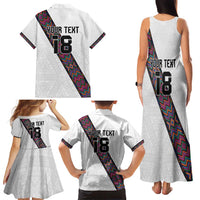 Custom Guatemala Football Family Matching Tank Maxi Dress and Hawaiian Shirt Los Chapines White Version - Wonder Print Shop