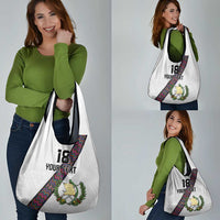 Custom Guatemala Football Grocery Bag Los Chapines White Version - Wonder Print Shop