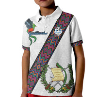 Custom Guatemala Football Kid Polo Shirt Los Chapines White Version - Wonder Print Shop