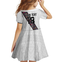 Custom Guatemala Football Kid Short Sleeve Dress Los Chapines White Version - Wonder Print Shop