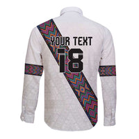 Custom Guatemala Football Long Sleeve Button Shirt Los Chapines White Version - Wonder Print Shop