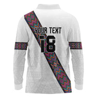 Custom Guatemala Football Long Sleeve Polo Shirt Los Chapines White Version - Wonder Print Shop