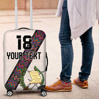 Custom Guatemala Football Luggage Cover Los Chapines White Version - Wonder Print Shop