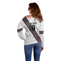 Custom Guatemala Football Off Shoulder Sweater Los Chapines White Version - Wonder Print Shop