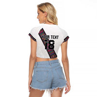 Custom Guatemala Football Raglan Cropped T Shirt Los Chapines White Version - Wonder Print Shop