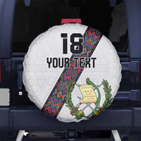 Custom Guatemala Football Spare Tire Cover Los Chapines White Version - Wonder Print Shop